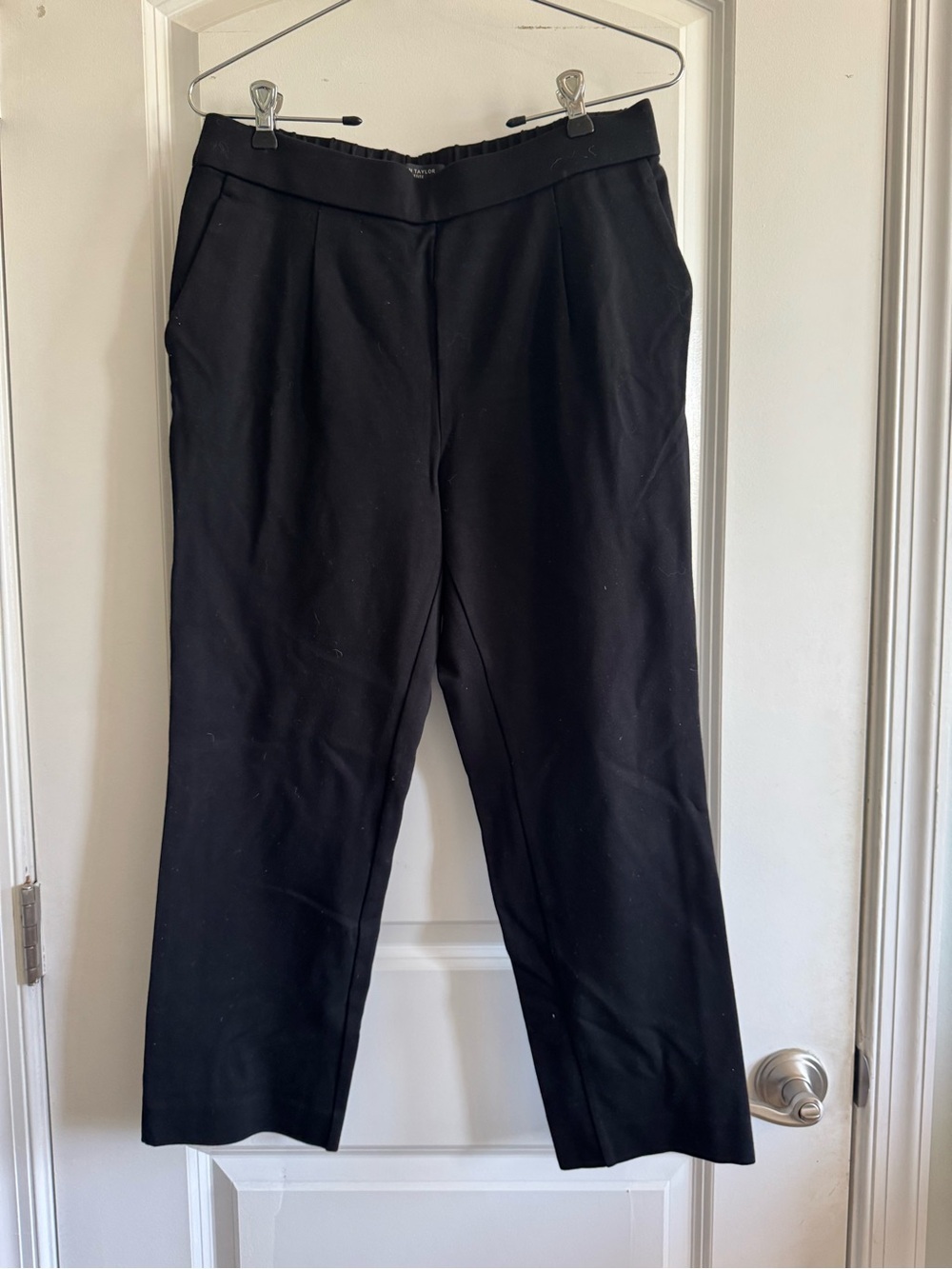 Ann Taylor | Pull On Tailored Ponte Pants Black Size MP